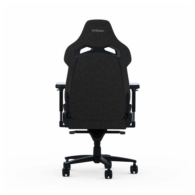 Black Fabric Zephyr gaming chair rear