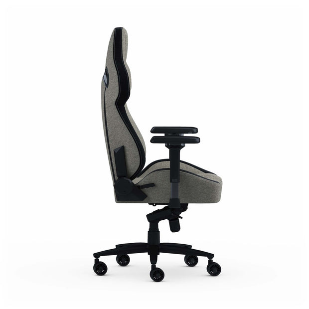 Grey Fabric Zephyr gaming chair right side
