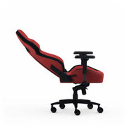 Red Fabric Zephyr gaming chair reclined