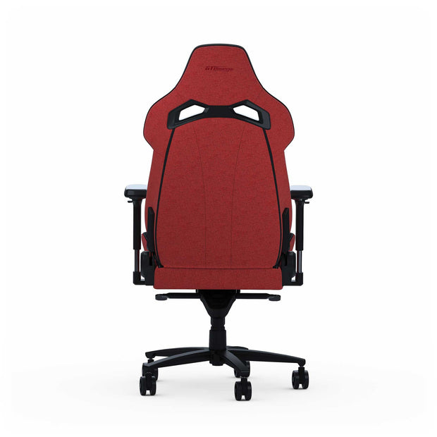 Red Fabric Zephyr gaming chair rear